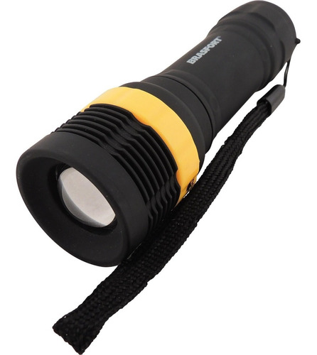 Lanterna Led Brasfort Mini Abs Com Zoom 3 Aaa 7860 Cor da lanterna Preto Cor da luz Branco