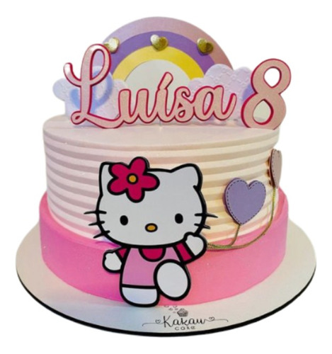 Adorno Hello Kitty Torta Cake Topper Personalizado Cumpleaño