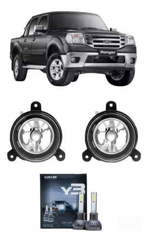 Juego Faro Auxiliar+cree Led Ford Ranger 2009 2010 2011