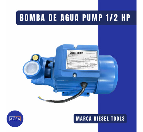 Bomba De Agua Water Pump 1/2 Diésel Tools