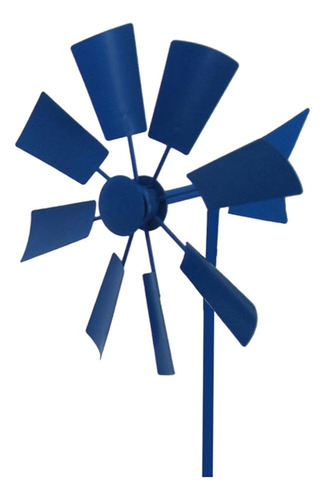 Cata-vento Moinho De Vento Premium Com Escultura Azul