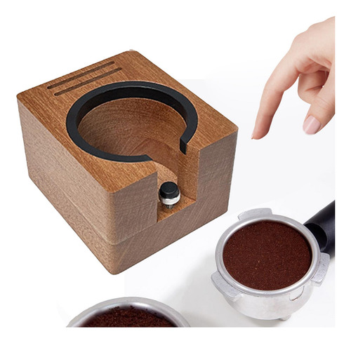 Coffee Tamping Espresso Estação Espresso Caixa De Sapele