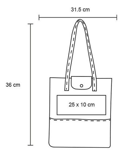Bolsa Con Broche Magnético Y Asas
