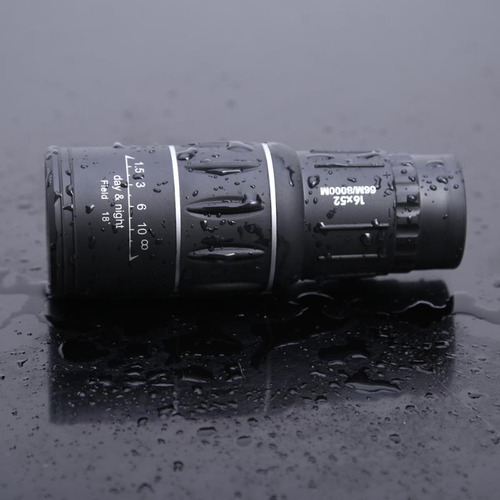 Monocular Visión Nocturna Impermeable 16x52 Mini Telescopio Negro