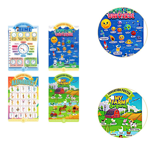 4 Carteles Educativos Para Niños De Scholars, Póster Del