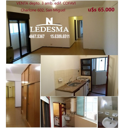 Venta En San Miguel Depto. 3 Amb. Edif. Cofavi