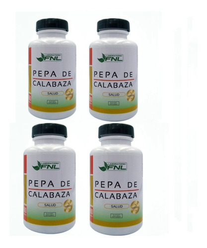 Pepa De Calabaza 280 Mg 240 Cápsulas 4 Frascos 60 C/u