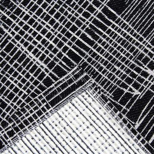 Tapete Grande Corredor Ou Quarto Milão 1,50 X 0,65 Lançament Cor Preto Desenho do tecido Geométrico