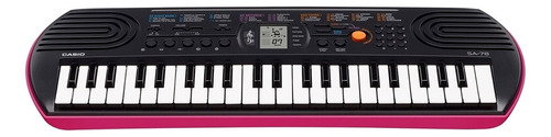 Teclado musical Casio Mini SA-78 44 teclas negro/rosa