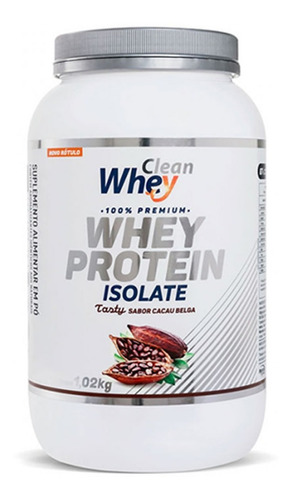 Clean Whey Isolado Glanbia 1,02kg - O Melhor Whey Do Mundo! Sabor Cacau Belga