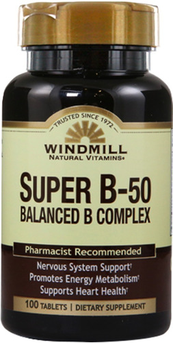 Vitamina Súper B-50 (complejo B Equilibrado)