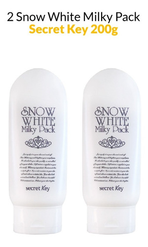 Crema Aclarante Snow White Milky Pack 200g 2 Unidades