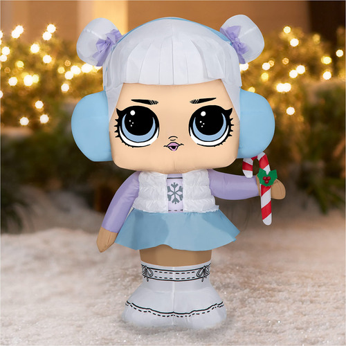 Boneca Inflável Airblown L.o.l. Snow Angel Com Bastão De Doc
