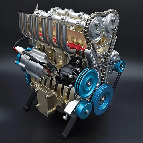 Ic Modelo De Motor Automóvil Totalmente Metálico 8 Cilindros