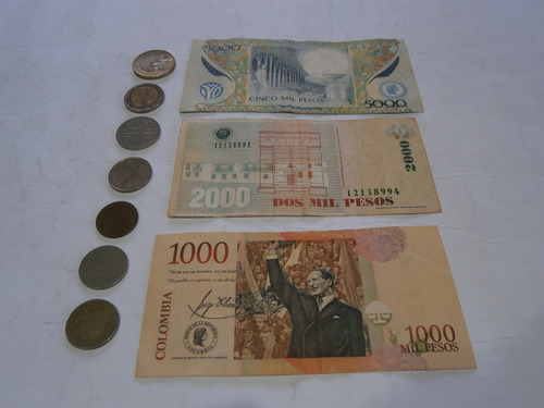 Billetes Y Monedas De Colombia Para Coleccion (Usado)
