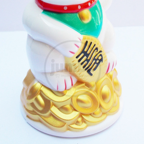 Gato De La Fortuna Maneki Neko 11.5 Cm 1 Pila Aa Incluida