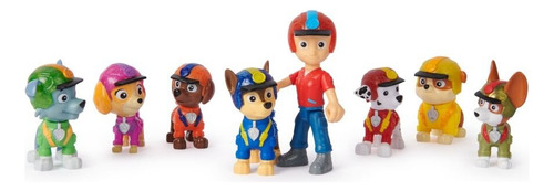 Paw Patrol Set 8 Figura Ryder Tracker Skye Zuma + Original