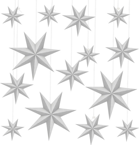 Paquete De 18 Linternas Grandes De Papel 3d Para Colgar, Far