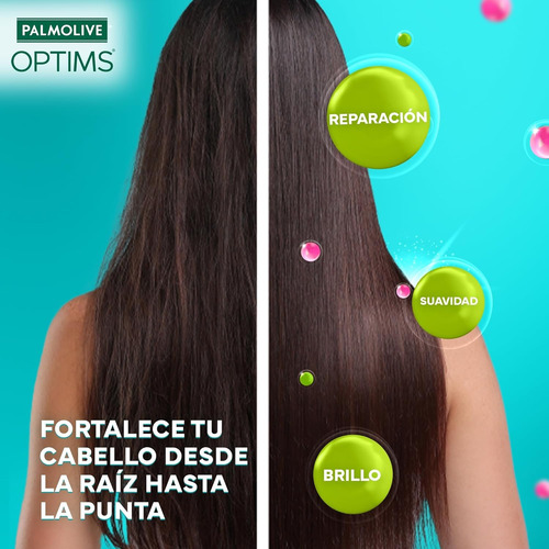 2 Shampoo Palmolive Optims Colágeno + Vital Keratina 680ml