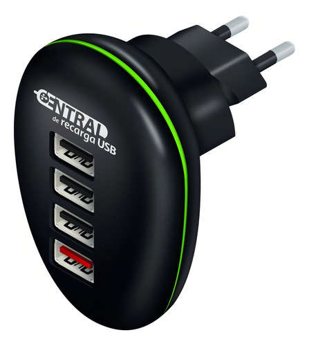 Central De Recarga Usb 4 Portas 2.4a 12w 9278-r.03 Comtac
