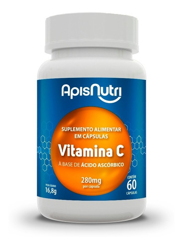 Vitamina C Apisnutri 60 Capsulas 1 Frasco