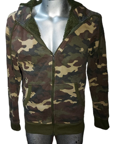 Camuflaje Chamarra George Gorro Y Cierre Unisex Talla M/ch (Usado)