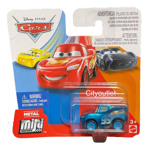 Disney Pixar Cars Mini Racers Rayo Mcqueen Dinoco Metalico