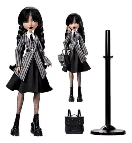 Muñeca Y Accesorios Monster High Wednesday Addams, 25 Cm