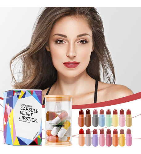 Set De Minipintalabios De 16 Ml, Paquete De 16 Ml, Lápiz Lab