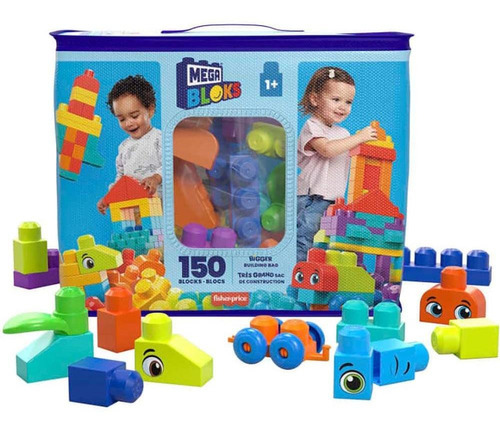 Mega Bloks Jumbo Bolsa De Bloques 150 Piezas Hhm96 Mattel