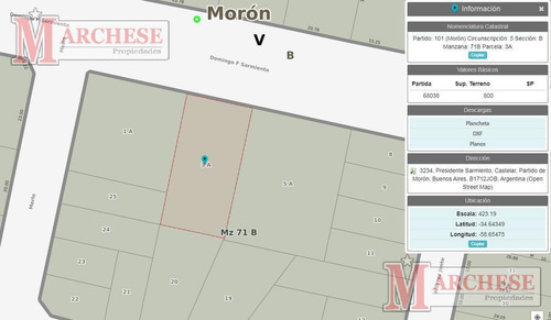 Imagen 4 de 4 de Terreno Con Chalet En Venta En Castelar Norte