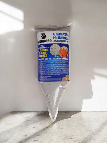 Kit 3 Massa Polimérica Cimento Pronto 3kg Cola Tijolo Bloco