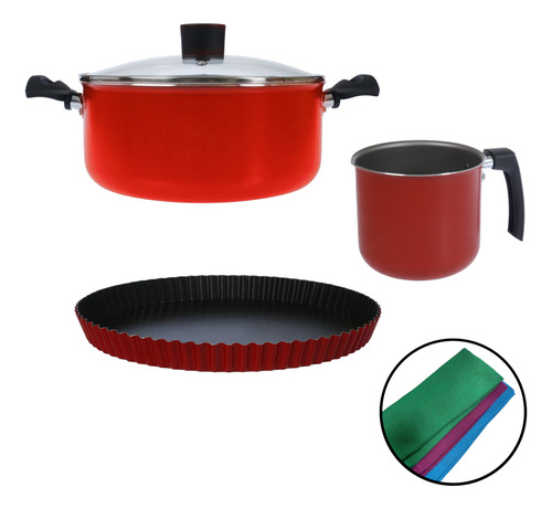 Bateria De Cocina Cacerola Tartera Jarro Hervidor Aston 