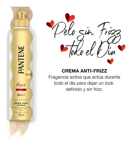 Crema Para Peinar Rizos Definidos Pantene, 160 Ml