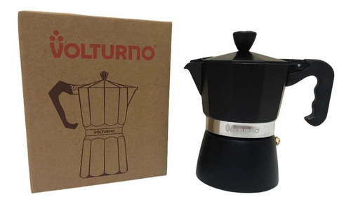 Cafetera Volturno Negra 12 Pocillos Estilo Italiana Original | Envío gratis