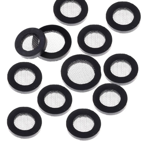 Set 8 Gomas Planas Negra Para Llave 3/4 Goma Filtro Malla