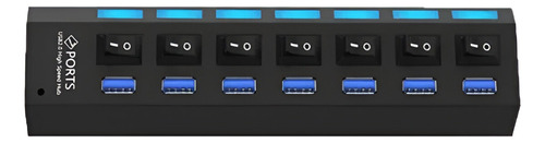 Hub Usb 3.0 - 7 Portas Chaveado C/ Led Indicador Hu-05