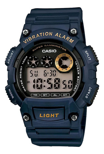 Reloj Casio W-735h-2a Resina Juvenil Azul