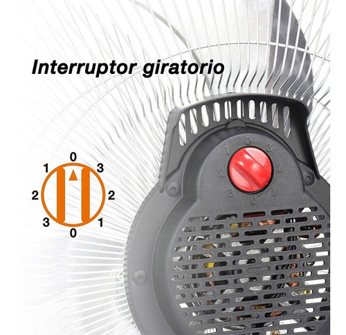 Ventilador De Mesa Y Pared Mytek 3347 Plateado 3 Aspas 16