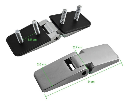 2 Dobradiça Externa + 1 Fechadura Tampa Puma Gurgel Buggy