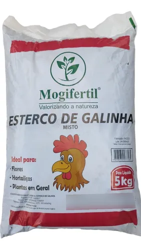 5kg Esterco De Galinha Adubo Orgânico Seco Mogifertil