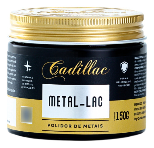 Polidor De Metais Automotivo Metal-lac Cadillac 150g Cor Branco N A