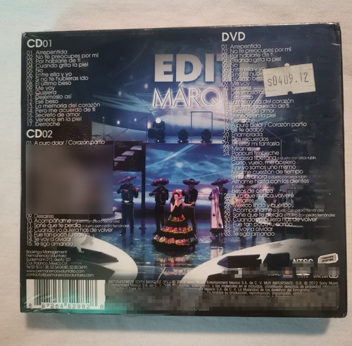 Edith Marquez Mi Sueño Mi Fantasia Box 2 Discos Cd + Dvd