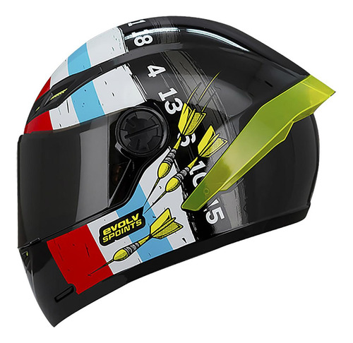 Casco Ghira Ghevolv Amarillo Dart Cerrado Mica Humo