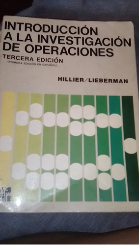 Libro Introducción A La Investigación De Operaciones 