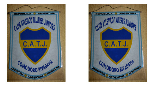 Banderin Chico 13cm Talleres Juniors Comodoro Rivadavia