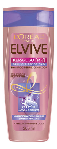 Shampoo Pelo Lacio Kera Liso Brillo Elvive L'Oréal 200ml