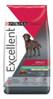 Alimento Excellent Adult para perro adulto de raza mediana y grande sabor pollo y arroz en bolsa de 15 kg