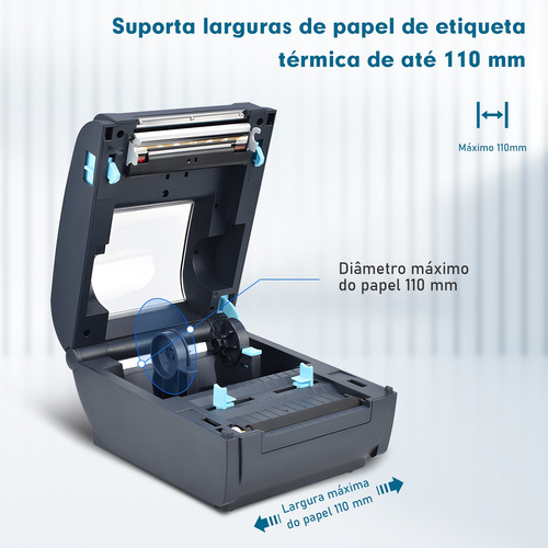 Mini Impressora Wifi Térmica Portátil Sem Fio Recibos 110mm