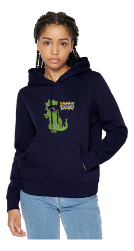 Buzo Hoodie Capota Deportivo Reptar Serie Rugrats Dinosaur M